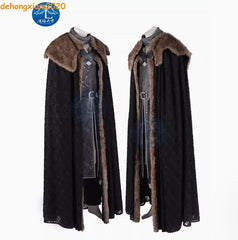 Game of Thrones Season 8 Jon Costume Cosplay Snow Suit Cloak Outfit 07FC0E-D4 - KOEEK
