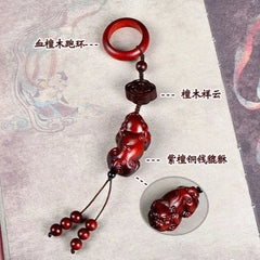 Ebony Pi Xiu Ring Pendant Accessory Handheld Bead Bracelet Amulet 07FC0E-D4 - KOEEK