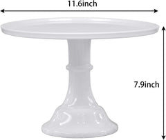 Round Cake Stand White 11" Cake Display Stand Dessert Cupcake Display Tray 07FC0E-D4 - KOEEK