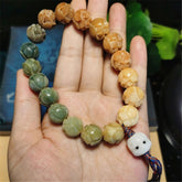 Bodhi Tibetan Buddhist Bracelet Prayer Beads Carve Lotus Bracelet Jewelry 07FC0E-D4 - KOEEK