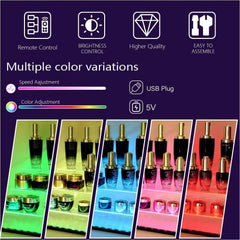 12-inch transparent acrylic display rack with LED lights, three tiers 07FC0E-D4 - KOEEK