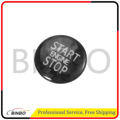 For Mini R55 R56 R57 E59 R60 Black Carbon Fiber Engine Start Stop Button Cover 07FC0E-D4 - KOEEK