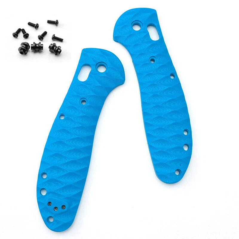 1 Pair Blue Handle Patch G10 Scales for Benchmade Griptilian 551 Folding Knife 07FC0E-D4 - KOEEK
