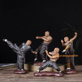 4PCS Set Chinese Kung Fu Shaolin Monk Ceramics Material Arts Figure Home Decorat 07FC0E-D4 - KOEEK