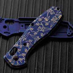 1 Pair TC4 Titanium Unibody Spine Scales for Benchmade Griptilian 551 Knives 07FC0E-D4 - KOEEK