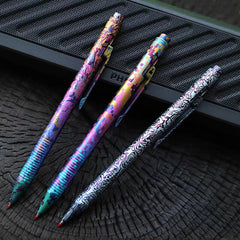 Titanium Alloy Ball Pen Working Office Pen EDC Ballpoint Signature Gel Tool Pen 07FC0E-D4 - KOEEK