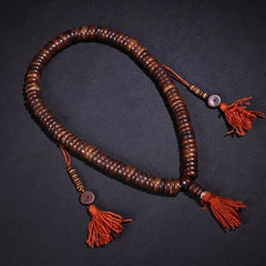 Tibetan 108 Beads Mala Bracelet 10mm Buddhist Prayer Bead Necklace Vintage 07FC0E-D4 - KOEEK