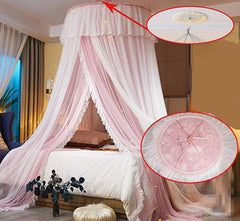 Bed Canopy Princess for Girls,Bed Canopy Curtain Double Layer Sheer Mesh 07FC0E-D4 - KOEEK