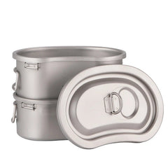 Lightweight Titanium Lunch Box Set Thermal Compartment Lunch Box for Hiking 07FC0E-D4 - KOEEK