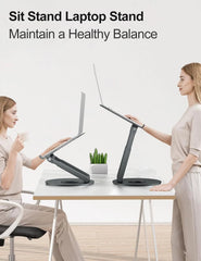 Telescopic Laptop Stand for Desk with 360° Swivel Base, Height Adjustable 07FC0E-D4 - KOEEK