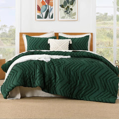 Down comforter set, deep emerald green, 3-piece set 07FC0E-D4 - KOEEK
