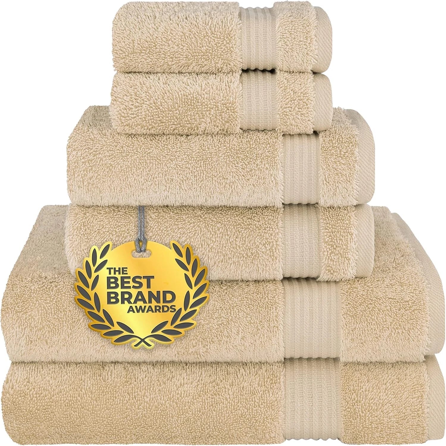Cotton 6 Piece Bath Towels for Bathroom 07FC0E-D4 - KOEEK