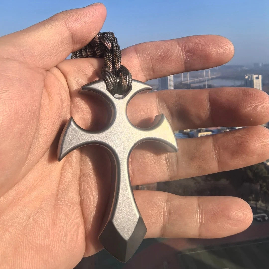 Titanium alloy Cross “Thickened 12mm” EDC Tool Defense. 07FC0E-D4 - KOEEK