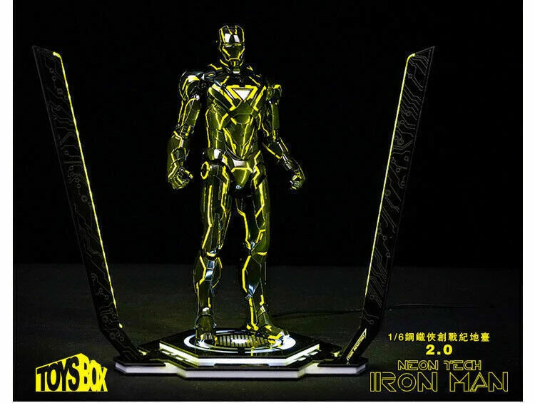1/6 TOYS BOX Iron Man neon tech 2.0 Figure Display platform War machine Model 07FC0E-D4 - KOEEK