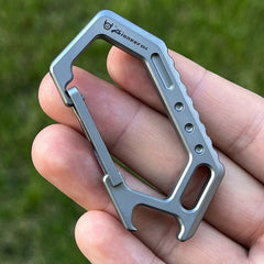 EDC Titanium Keychain Carabiner Car Keys Holder Organizer w/ Bottle Opener Tool 07FC0E-D4 - KOEEK