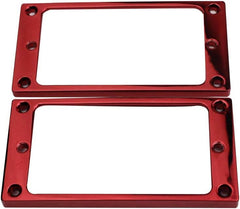 new Guyker Flat Metal Humbucker Pickup Mounting Ring Set - Bridge Neck Rose Red GUYKER - KOEEK