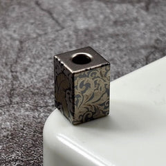 Titanium Keychain Parachute Cord Bead Pendant Knife Lanyard EDC Bead Zipper Head 07FC0E-D4 - KOEEK