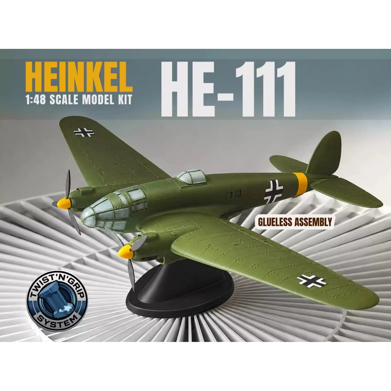 1/48 He111 German Bomber Plastic Model Kit, Military Aircraft Collectible 07FC0E-D4 - KOEEK