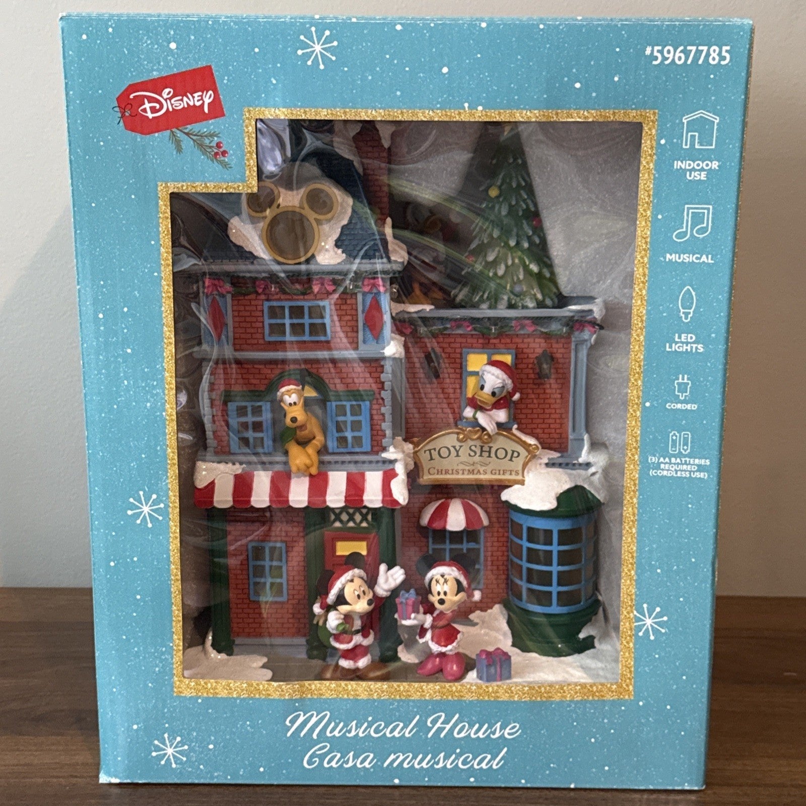 Disney 11.5 " Lighted Musical Animatronic Decoration House MICKEY & MINNIE Lowes DISNEY - KOEEK