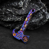 Mini Titanium Alloy Pendant Pry Bar Crowbar Opener Cutter Necklace EDC Keychain 07FC0E-D4 - KOEEK