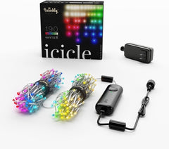 Twinkly Icicle Christmas Light, App-Controlled LED Christmas Lights with 190 RGB TWINKLY - KOEEK