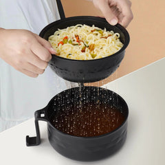 Microwave Ramen Noodle Bowl Set with Chopsticks, Spoon, Fork – 32 oz Portable 07FC0E-D4 - KOEEK