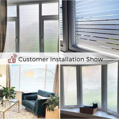 Privacy Film - Frosted Glass Window Covering, Non-Adhesive Sun Blocking Film 07FC0E-D4 - KOEEK