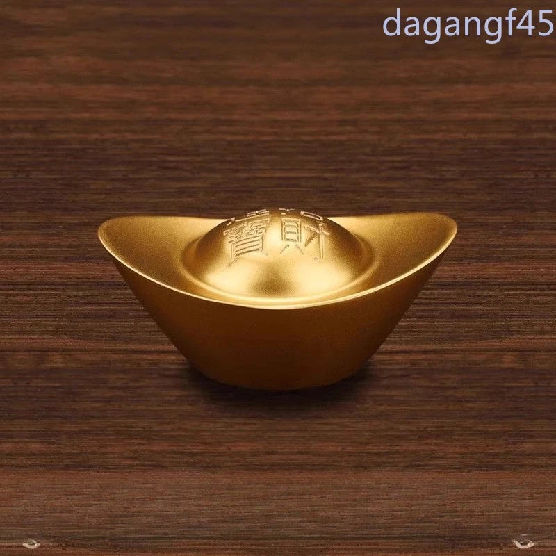 1Pc Exquisite Alloy Ingot Ornaments Attract Wealth and Treasure Pot Decorations 07FC0E-D4 - KOEEK
