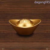 1Pc Exquisite Alloy Ingot Ornaments Attract Wealth and Treasure Pot Decorations 07FC0E-D4 - KOEEK