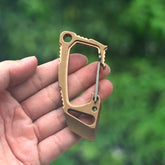Phosphor Bronze Titanium Alloy Ke chain Carabiner Opener Outdoor Travel EDC Tool 07FC0E-D4 - KOEEK