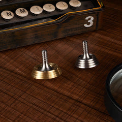 Stainless Steel Brass Spinning Top Desktop Gyro Gyroscope EDC Fidget Toy Gift 07FC0E-D4 - KOEEK