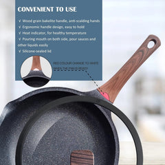 Nonstick Skillet with Lid, 11-inch/5-Quart Sauté Pan 07FC0E-D4 - KOEEK