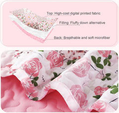 Reversible Patchwork Quilts Full Queen Size, Lightweight Boho Printed Bedspreads 07FC0E-D4 - KOEEK