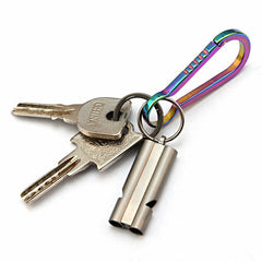 Titanium Keychain Whistle Lanyard Pocket Outdoor Life-saving Camping Tool EDC 07FC0E-D4 - KOEEK