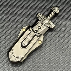 Exquisitely Carved Sword EDC Fidget Toy Fashion Stainless Steel Fidget Slider 07FC0E-D4 - KOEEK