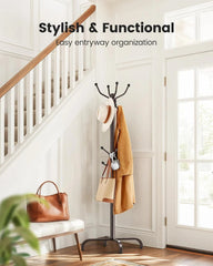 Coat Rack with 14 Hooks, Freestanding Coat Rack Stand for Entryway, Hallway 07FC0E-D4 - KOEEK