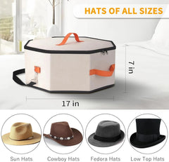 Unisex hat storage box, cardboard-supported hat box 07FC0E-D4 - KOEEK