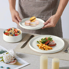 Stoare Dinnerware Sets, 12-Piece Plates and Bowls Dish Set for 4, Kitchen 07FC0E-D4 - KOEEK
