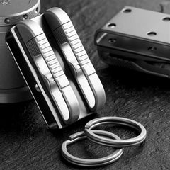 Titanium Alloy Quick Buckle Detach Belt Waist Hanging Men Car Keychain Key Ring 07FC0E-D4 - KOEEK