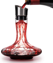 Built-in Stirrer, Wine Bottle, Lead-Free Crystal Glass, Wine Hand Stirrer 07FC0E-D4 - KOEEK