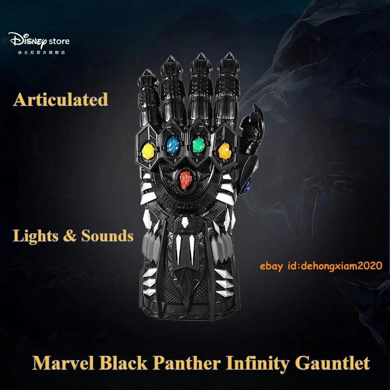 Black Panther Infinity Gauntlet Articulated Light-Up Sound Effects Cosplay Prop 07FC0E-D4 - KOEEK