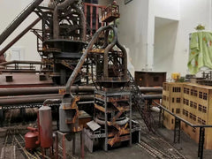 N Scale 1/160 Train Model Scene Steel Plant Finished Model Blast Furnace Model 07FC0E-D4 - KOEEK