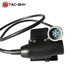 Black Connector 6PIN U94 PTT Adapter for PRC148 152 Wireless Cable Stock 07FC0E-D4 - KOEEK