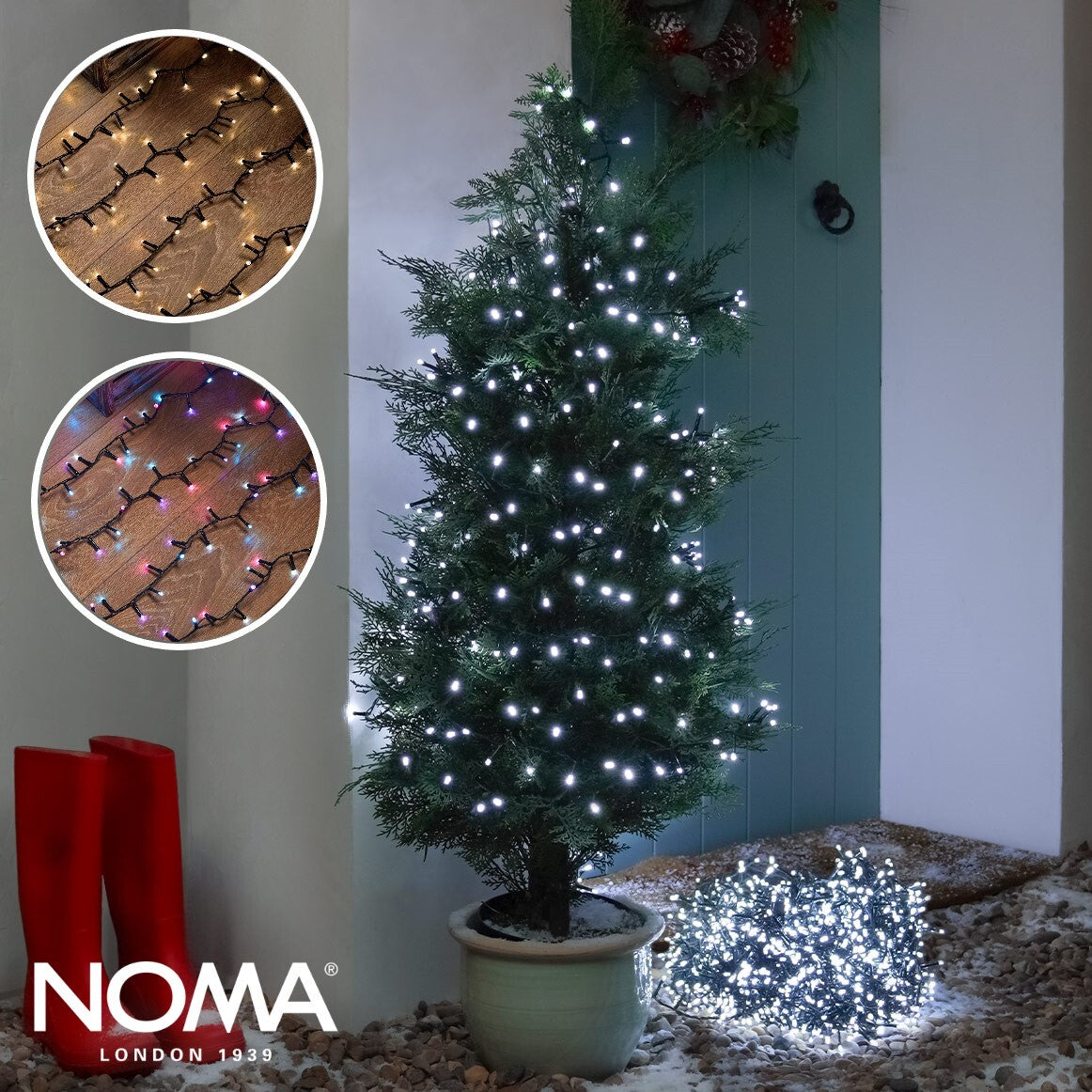 Noma Christmas LED Multi Function Mains Plug In Fairy String Fairy Tree Lights NOMA - KOEEK