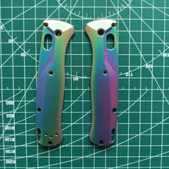 1 Pair Colorful Titanium Alloy Knife Handle Scales for Benchmade Bugout 535 07FC0E-D4 - KOEEK