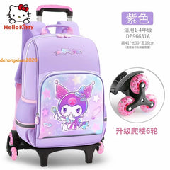 Climbing Stairs Cinnamoroll Bag Backpack Student Bag Wheels Kuromi Trolley Case 07FC0E-D4 - KOEEK