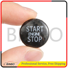 For Mini R55 R56 R57 E59 R60 Black Carbon Fiber Engine Start Stop Button Cover 07FC0E-D4 - KOEEK