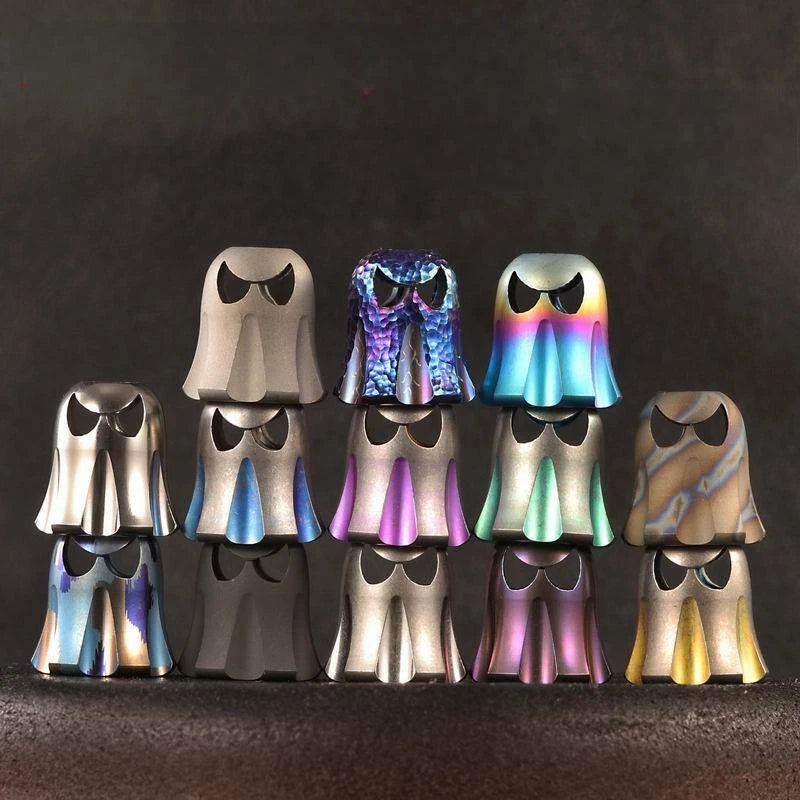 Titanium Ghost Knife Lanyard Bead Paracord Necklace Pendant Bracelet EDC Beads 07FC0E-D4 - KOEEK