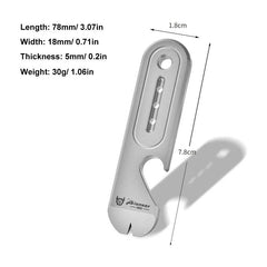 EDC Titanium Alloy Keychain Multi Tools Crowbar Pry Bar Portable Bottle Opener 07FC0E-D4 - KOEEK