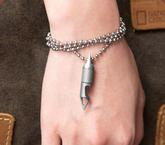 Titanium Alloy Keychain Portable Double Keyrings Pendant EDC Opener Multi Tools 07FC0E-D4 - KOEEK